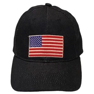 Woman's Red White & Blue American Flag Blue Jean Adjustable Cap